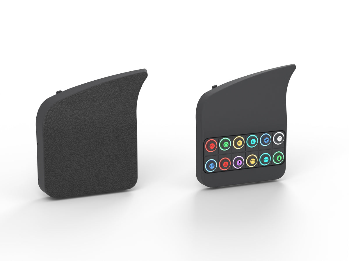 E36 center console delete panels: extended clean leather version and low profile 12 button version