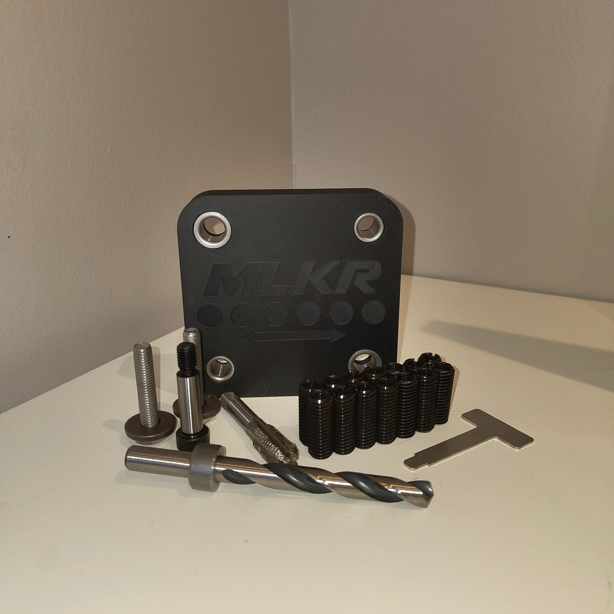 M54 Threaded Insert Kit - drill fixture, inserts, installation tool, drill bit and tap